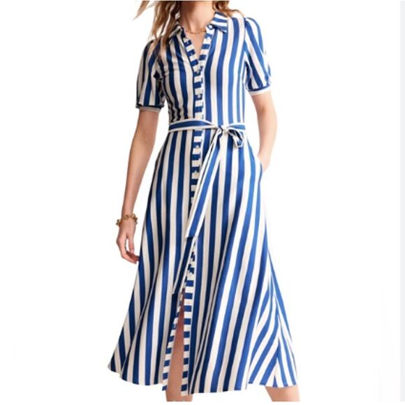 Boden Dresses & Skirts - Boden Libby Jersey Dress Blue White Stripe Size 12